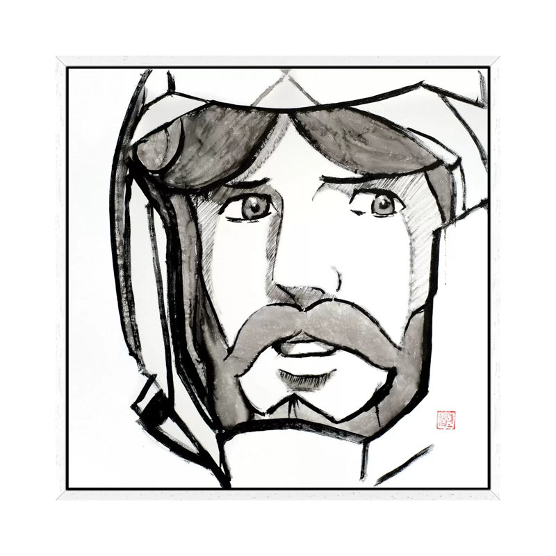 Ulysse by Péchane - Painting on Canvas, 66.04 cm H x 66.04 cm W, White Framed