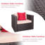 Ensemble de conversation modulaire en rotin 7 pièces avec coussins Omar-492888206