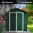Outdoor Storage Sheds 6Ftx4ft Roof Green+White-123029975-123029971