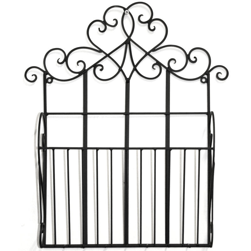 Metal Magazine Rack, Black