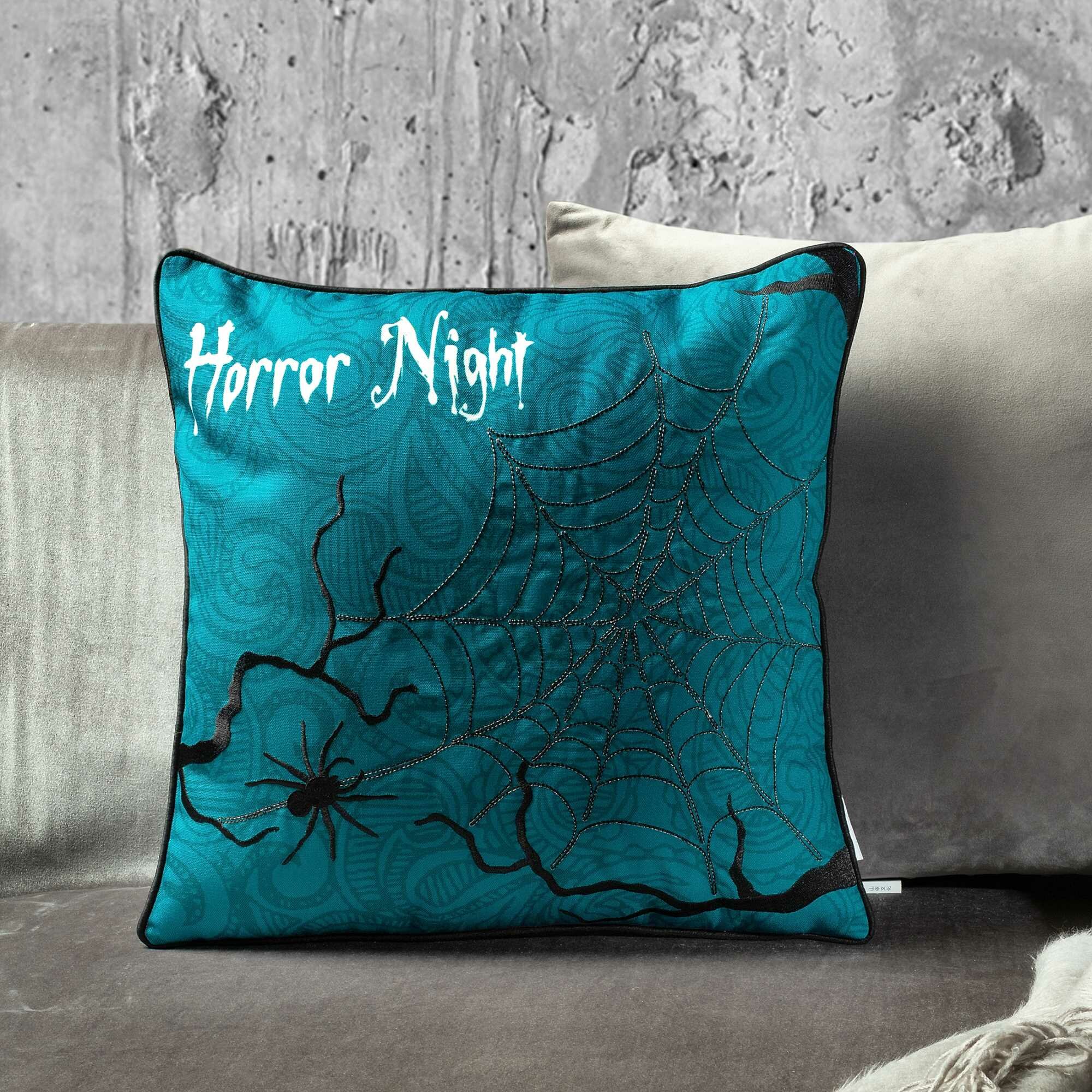 Teal and black throw cheap pillows