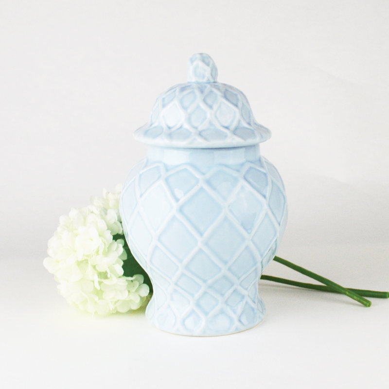 Ceramic / Porcelain Ginger Jar, Blue