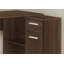 Bureaux, bureau d'ordinateur en L avec tiroirs de rangement, noyer moderne 46 po | Panneau de particules