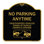 Enseigne Signmission Designer Series - Pas de stationnement en tout temps, véhicules non autorisés remorqués aux frais du propriétaire du véhicule (avec graphique de remorquage de voiture | enseigne architecturale en aluminium de gros calibre noir et