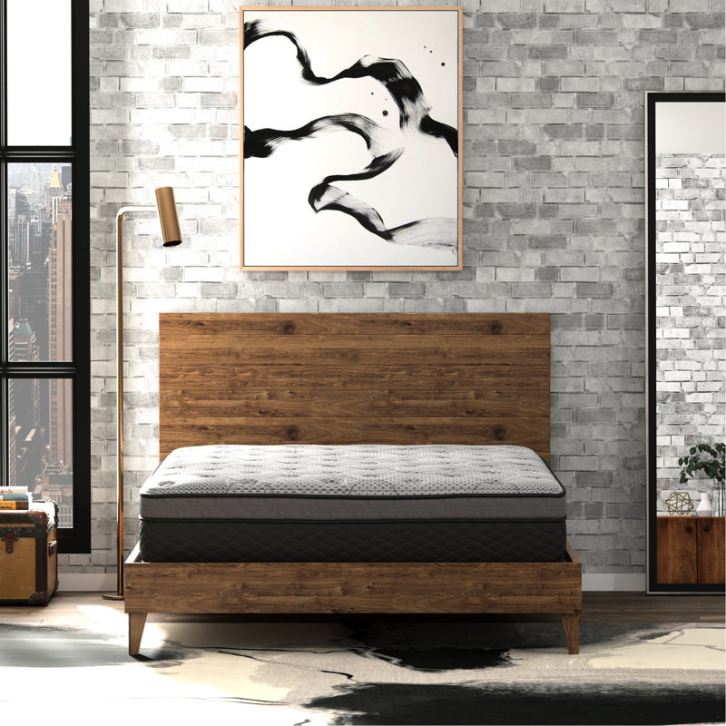 Très grand matelas de 12 po - ressorts ensachés et mousse à mémoire de forme pour un support optimal en tricot de coton avec couches de confort