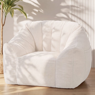 Fauteuil à billes, fauteuils à billes rembourrés en velours côtelé de qualité supérieure pour adultes, fauteuils paresseux pour salon, chambre à coucher, appartement