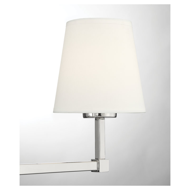 Luminaire pour meuble-lavabo de salle de bain 3 lumières Meridian en nickel poli