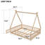 Lit double avec structure et garde-corps en bois naturel pour les nuits calmes-309115218-309115228