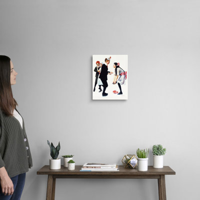 «Norman Rockwell Children Dancing At Party», art mural sur toile