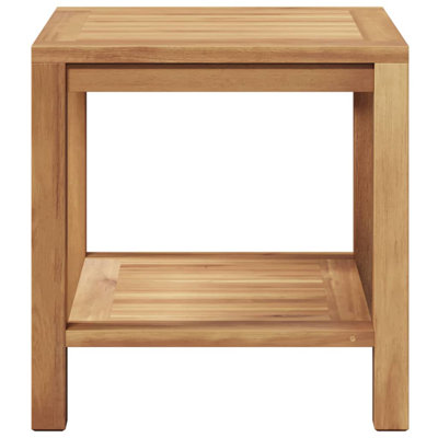 vidaXL Coffee Table Brown 17.7" x 17.7" x 17.7" Solid teak wood