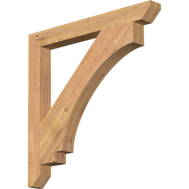 BKTIMP06 Support en bois rustique à lattes impériales, Cèdre rouge de l'Ouest (lisse), H 34 po x l 3,5 po x P 34 po