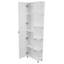 Armoire de coin Yaila, cinq tablettes ouvertes