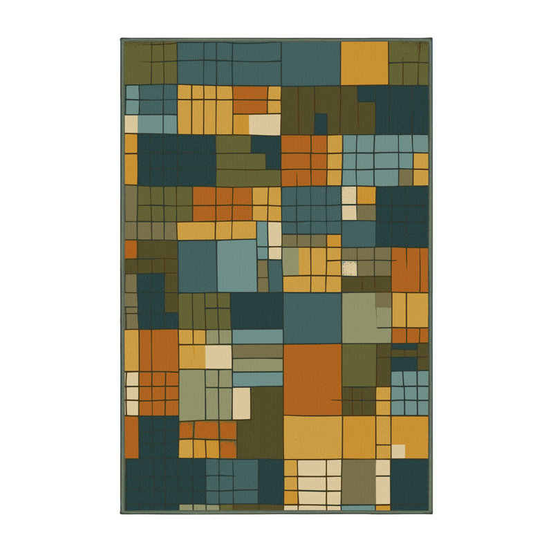Pixel Crafted Rug, Rectangle 2' x 3'