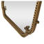 Miroir de plancher 70,1 po en or antique avec support, grand miroir à cadre perlé pour chambre et salon