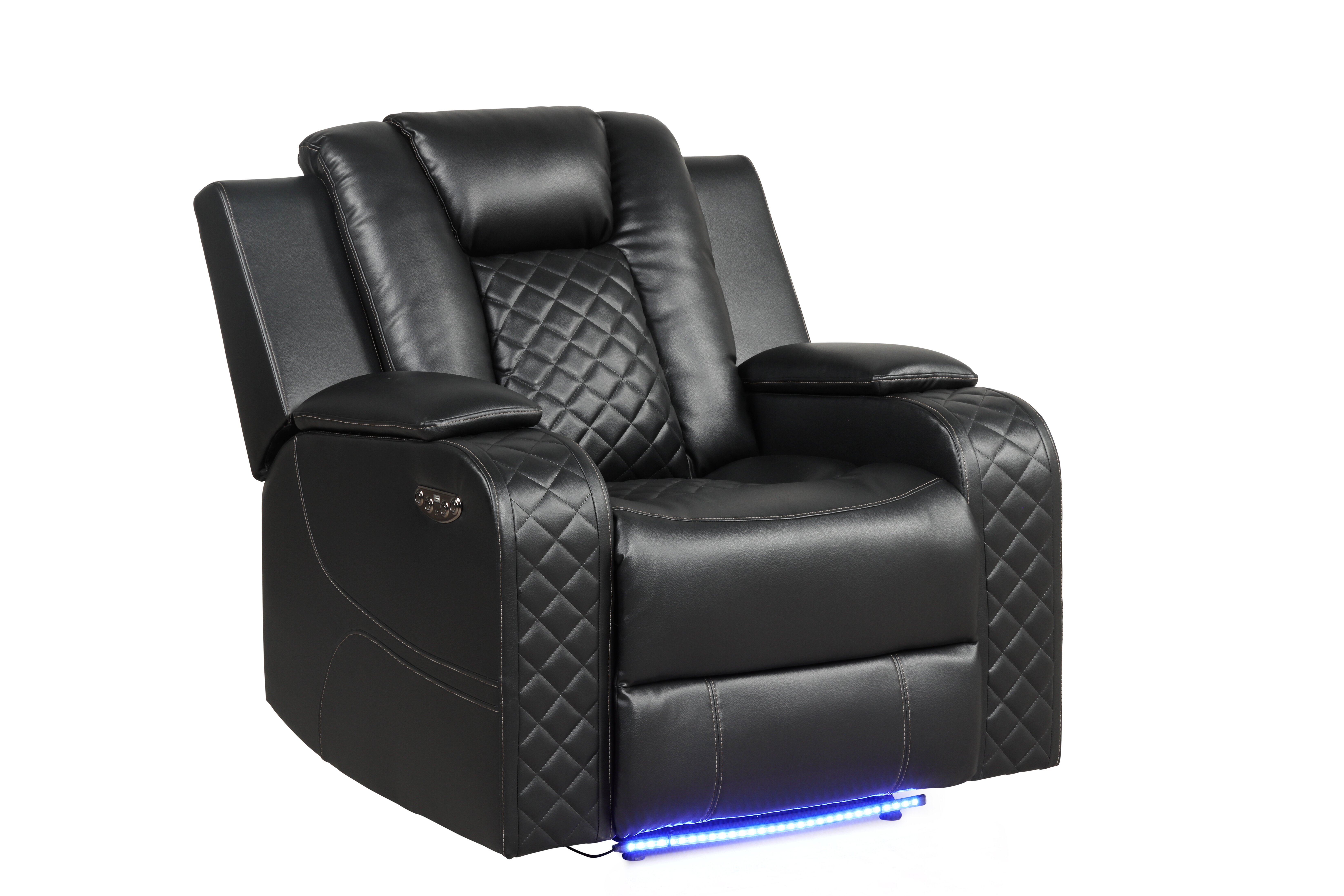 Orren Ellis Faux Leather Recliner Heated Massage Chair With