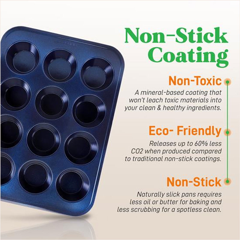 NutriChef 12 Piece Non-Stick Carbon Steel Bakeware Set
