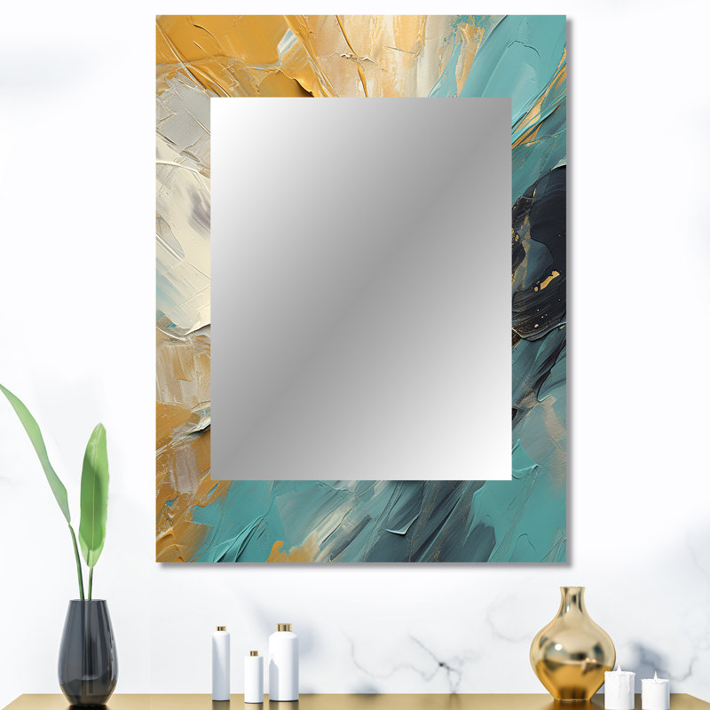 Wiechmann - Large Wall Mirror On Metal, 40 po x 30 po