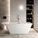 59" x 30" Freestanding Soaking Acrylic Bathtub Rectangular with Brushed Nickel Overflow and Pop-up Drain, Glossy White