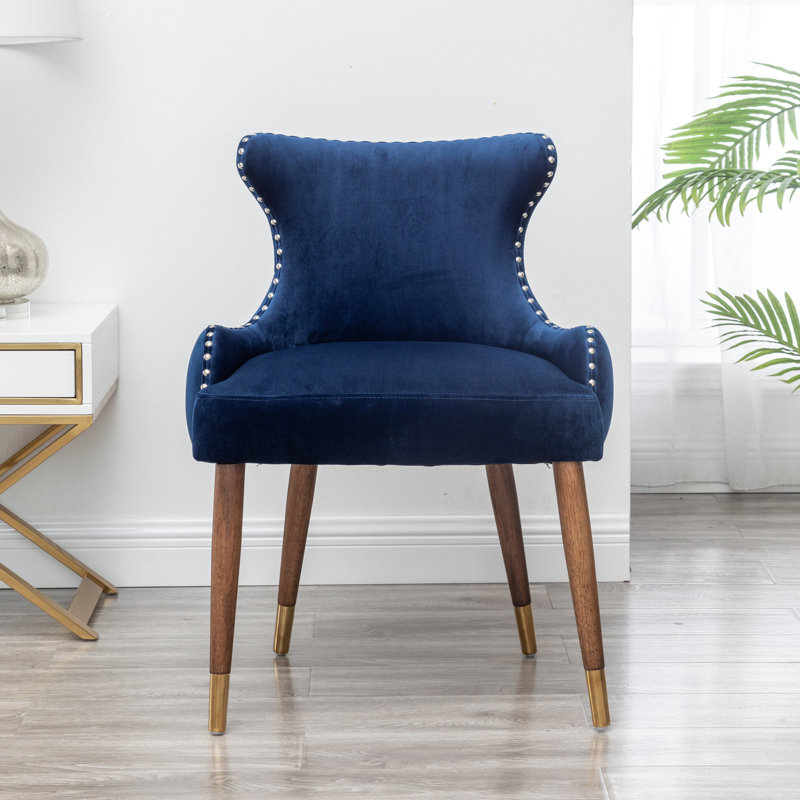 Bilski Upholstered Wingback Chair, Blue