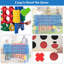 Ensemble de jeu Giant Connect 4, 4 jeux d'affilée avec leviers à dégagement rapide, poche en filet pour enfants, adultes, intérieur, extérieur - Sp37596bl