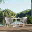 Rowan 24" Rope Barrel Back Patio Dining Chairs, Set Of 2, Optic White Acrylic