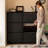Black Solid Wood Shoe Storage