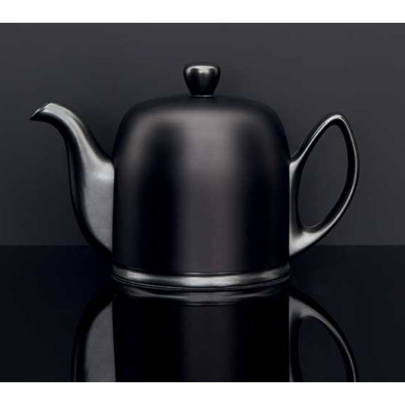 Théière noire Degrenne Salam avec couvercle, 23 oz
