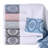 Ludwicka Medallion Cotton Jacquard Textured Soft Absorbent 12 Piece Assorted Bathroom Towel Set-72265641