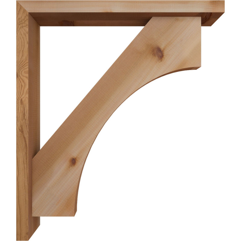 Westlake Block Bracket w/ Offset Brace, 30 x 26, 3 1/2"W Western Red Cedar (Smooth)
