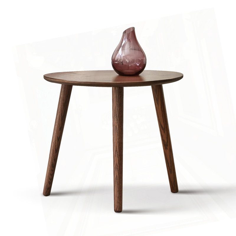 Solid Oak Wood Top Coffee Table, 19.7" H x 25.6" L x 17.5" W