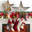 Guirlande de Noël 6 pi avec 20 lumières DEL blanc chaud, pommes de pin et baies rouges pour le manteau, la fenêtre et les escaliers