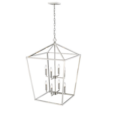 8 - Light Dimmable Lantern Geometric Chandelier
