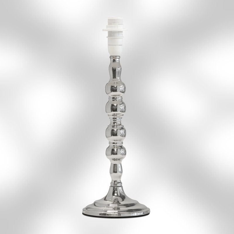 Waukena 30cm Candlestick Buffet Lamp Base Only, Silver