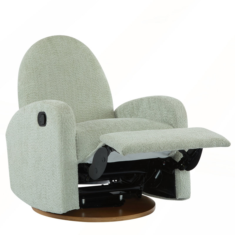 Midian Modern  Recliner Chair with 360° Swivel And Glider Base, Light Green