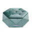 Repose-pieds Velvet Polygon, capitonné - vert-130176412