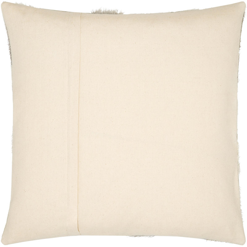 Fayet 18" Rustic Cotton and Leather Pillow Cover