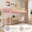 Structure de lit simple en métal avec échelle et barrière de sécurité-1014759403