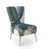 Abstract Blue Polyester Blend 4
