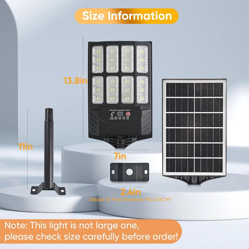 Paquet de 6 lumières solaires d'extérieur imperméables, lumières de sécurité à DEL super brillantes de 20000LM avec capteur de mouvement et télécommande, lumières crues solaires pour le jardin