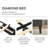Alber Bed Frame with Tufted Button Headboard, Upholstered Platform Bed Frame with Diamond Design, Wood Slat Support, No Box Spring Needed, Easy Assembly-879643115-879643112