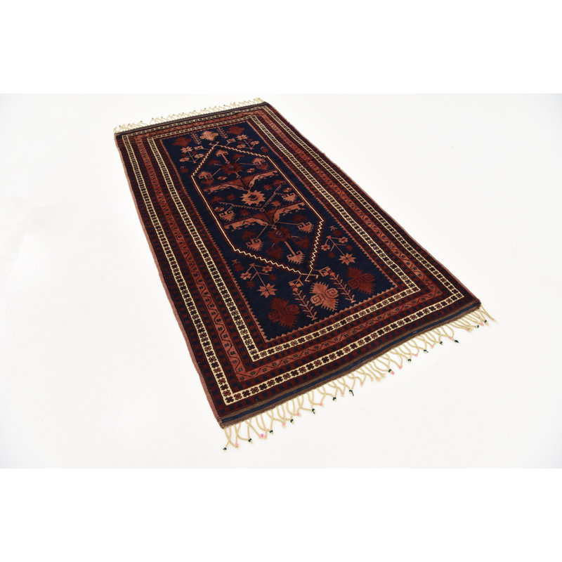 Tapis zone en laine 3 pi 5 po x 6 pi 5 po one-of-kind-noué la brown Glenaire