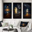 «Golden Full Moon Beach Dream By Night Shore II», 3 pièces-175261828-175261829
