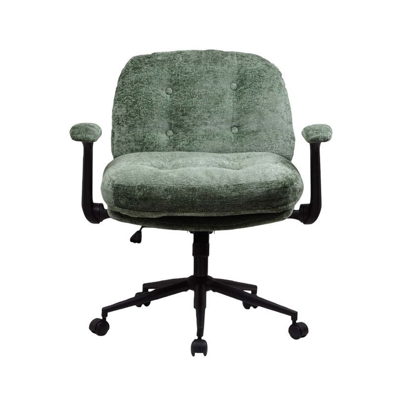 Chaise de bureau en chenille de qualité supérieure avec dossier réglable, roulettes pivotantes et accoudoir réglable Premium