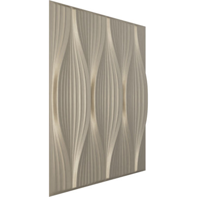 Panneau mural décoratif 3D l 19 5/8 po x H 19 5/8 po EnduraWall, argent métallique (couvre 2,67 pieds carrés)