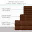 Ensemble de serviettes 8 pièces Willow - 100% coton peigné, qualité supérieure 630 g / m², chocolat, ultra-doux et très absorbant (ensemble de 2 serviettes de bain, 2 essuie-mains, 4 serviettes)-2017717012-2017717013