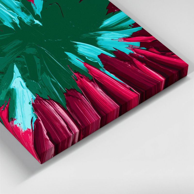 Neo Expressionism 59 Green Canvas Wall Art, 12" H x 18" W