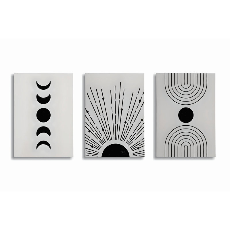 Stunning 3-Piece Decorative Canvas Painting Set, 11.8 x 15.7 inches Each | 50% Cotton / 50% Polyester, Digital Printing on Canvas | Elegant Wooden Frame (0.8 x 1.2 inches), Perfect for Home Décor & Art Lovers