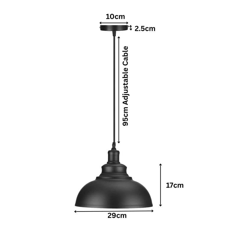 1 - Light Black Dome Pendant