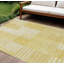 Tapis extérieur lavable rayé doré 8 pi x 10 pi blé et ivoire