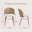 Ensemble de 4 chaises de salle à manger rembourrées Modern Boho-255363991
